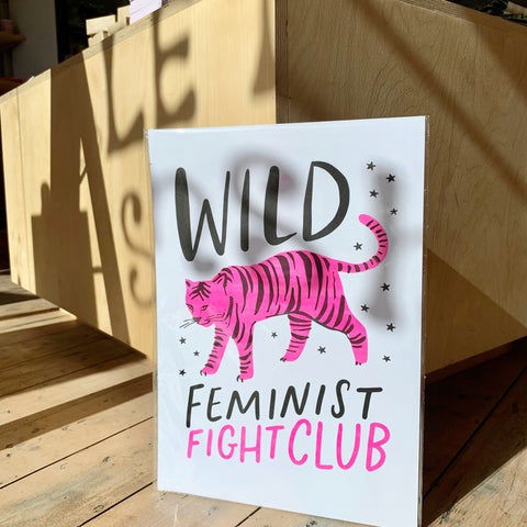 a3 size Riso print: Wild Feminist Fight Club