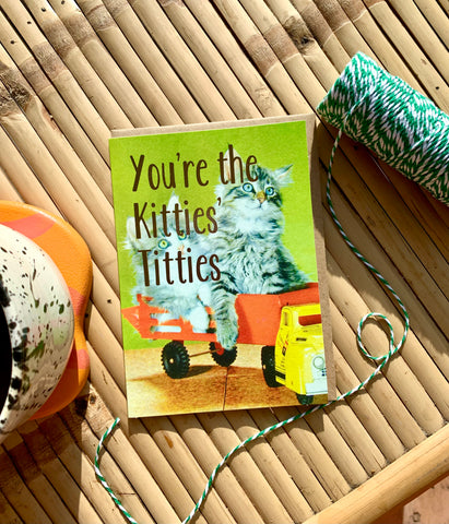 Kitties Titties greeting card