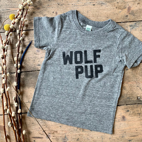 WOLF PUP - Kids and Youth Tee: Grey