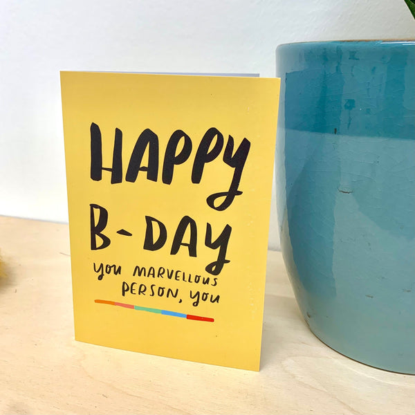 Marvellous person birthday card