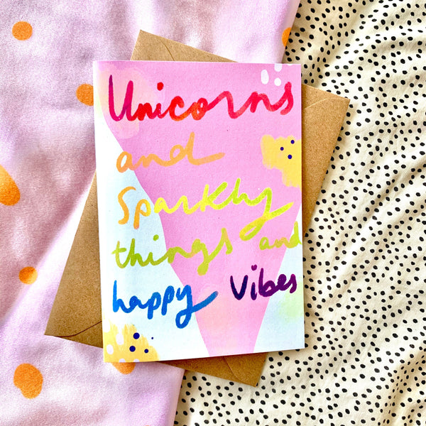 Unicorns & Sparkly Things card